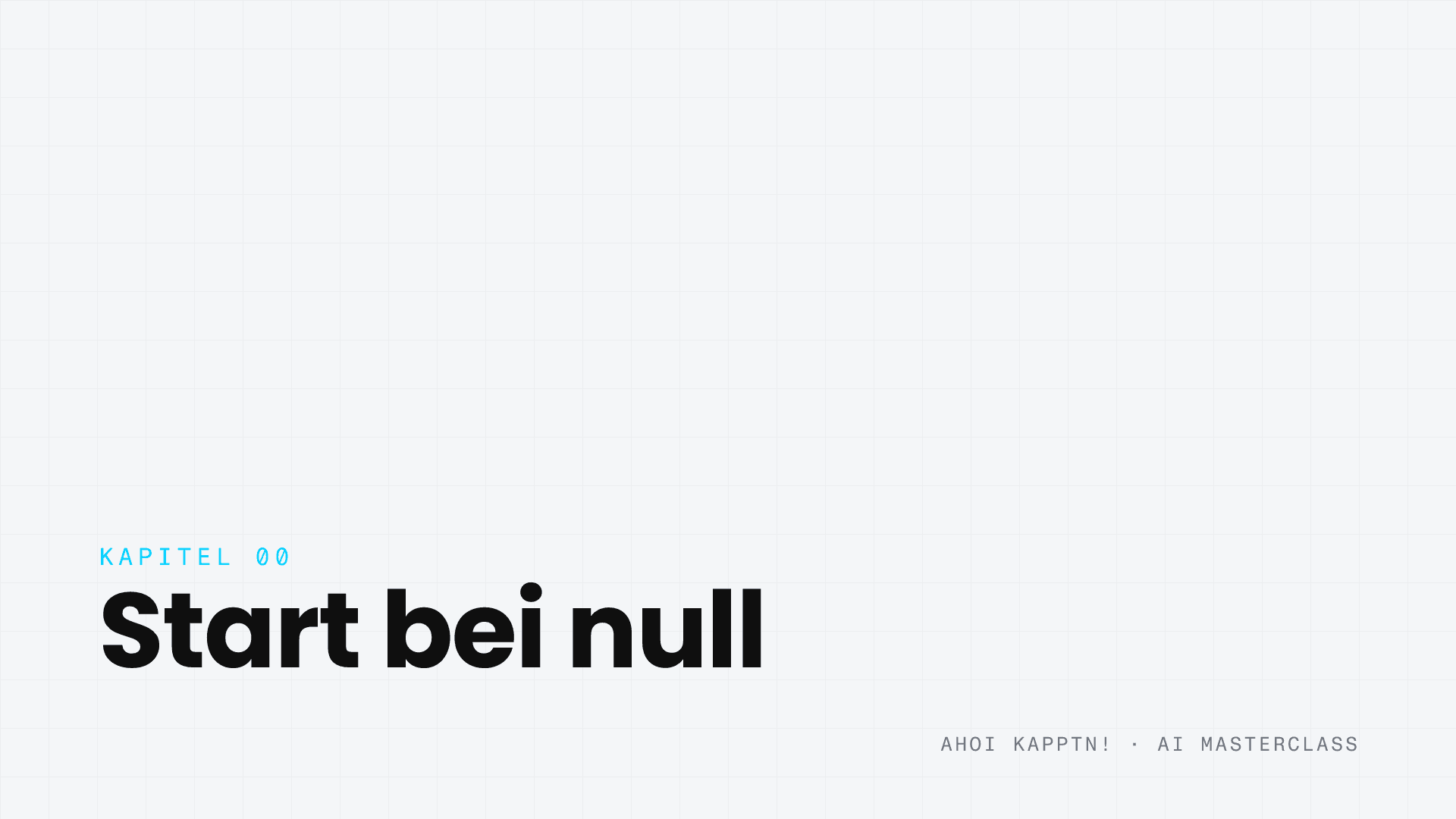 Titelbild Session 0: Start bei null
